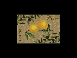 Felpudo 50x75 tejido estampado floral LE CITRON marrón