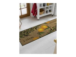 Felpudo 50x75 tejido estampado floral LE CITRON marrón