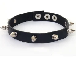 Figurita decorativa pantera con collar, negro alto brillo con collar