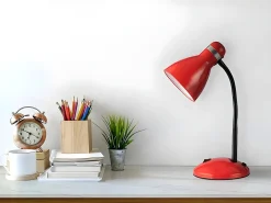 Flexo Infantil En Color Rojo Modelo Lazulita Con Cabezal Orientable
