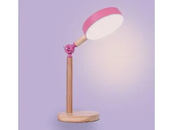 Flexo Luppa Bel Air inclinación regulable luz LED rosa/natural Ø15x48,5 cm