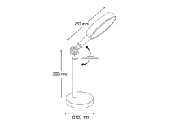 Flexo Luppa Bel Air inclinación regulable luz LED rosa/natural Ø15x48,5 cm