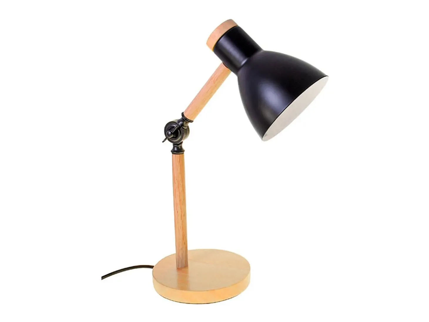 Flexo Teacher Bel Air 40W inclinación regulable negro/natural Ø15x47 cm