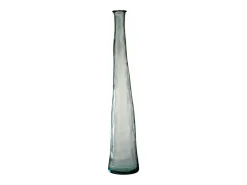 Florero botella de vidrio transparente 100x19x19 cm