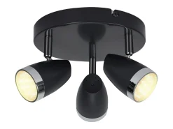 Foco de techo LED NETTLIFE 3 focos moderno 4W negro 3000K orientable 350°