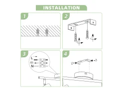 Foco de techo LED NETTLIFE 4 focos moderno 4W negro 3000K orientable 350°