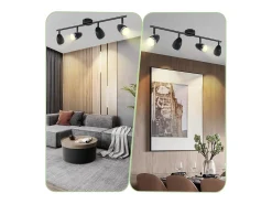 Foco de techo LED NETTLIFE 4 focos moderno 4W negro 3000K orientable 350°