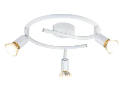 Foco de techo LED regulable NETTLIFE GU10 con 3 llamas, foco de techo industrial para sala de estar