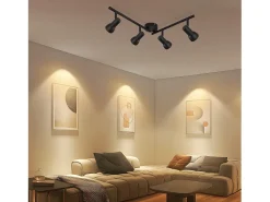 Foco de techo NETTLIFE de 4 llamas GU10, diseño moderno, de metal, para salón, pasillo