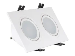 Foco Downlight Cuadrado Basculante GU10 6W Corte 75x150 mm PC No Flicker 4000K Negro Blanco Neutro