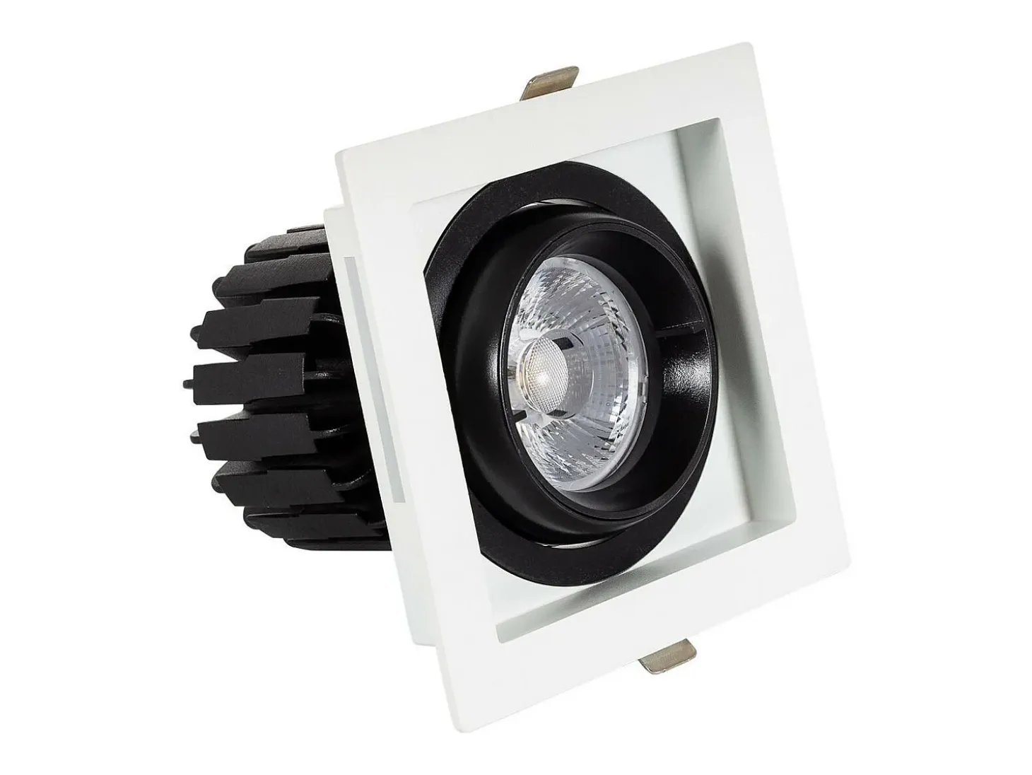 Foco Downlight LED 12W COB Direccionable 360º Cuadrado Corte 100x100 mm CRI90 Expert Color No Flicker No Flicker 4000K Blanco Neutro