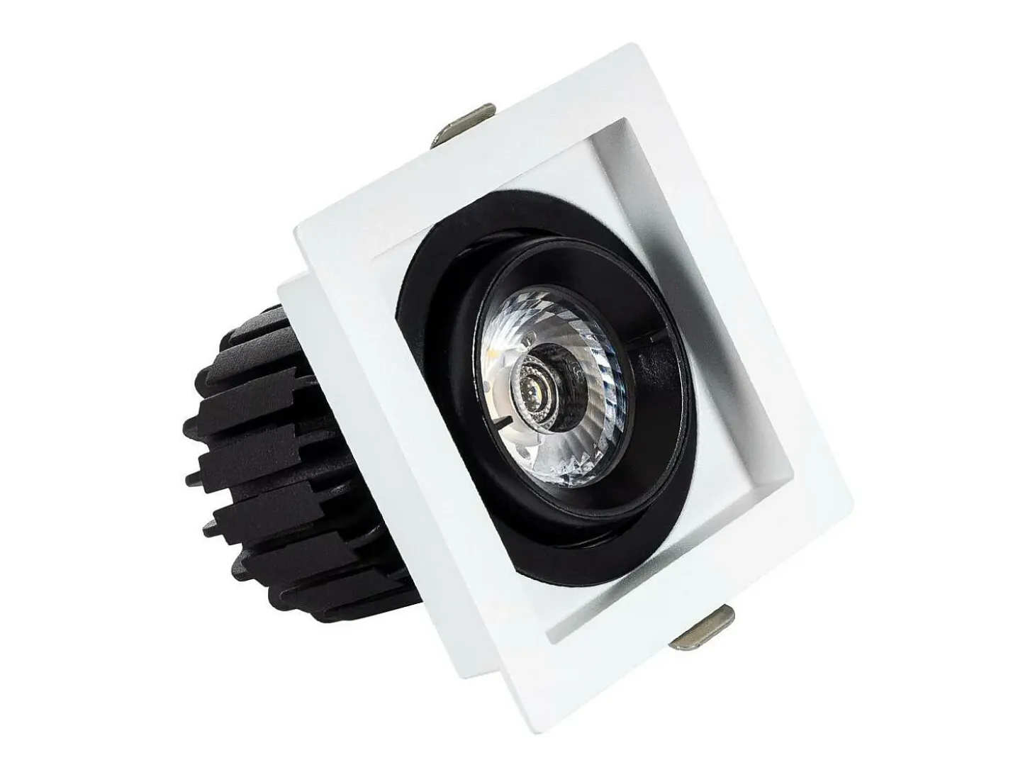 Foco Downlight LED 7W COB Direccionable 360º Cuadrado Corte 82x82 mm CRI90 Expert Color No Flicker No Flicker 6000K Blanco Frío