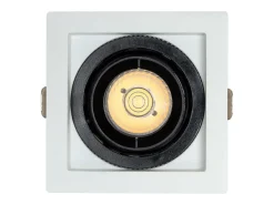 Foco Downlight LED 7W COB Direccionable 360º Cuadrado Corte 82x82 mm CRI90 Expert Color No Flicker No Flicker 3000K Blanco Cálido