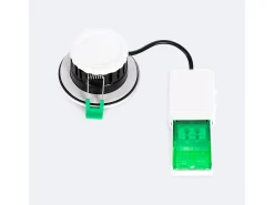 Foco Downlight LED 5-8W Ignífugo Circular Regulable IP65 Corte Ø 65 mm Seleccionable (Cálido-Neutro)