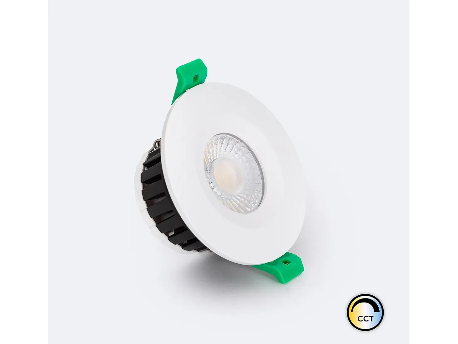 Foco Downlight LED 5-8W Ignífugo Circular Regulable IP65 Corte Ø 65 mm Seleccionable (Cálido-Neutro)