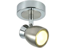 Foco Niquel-cromo De 1 Luz Orientable Modelo Chacho Para Baño