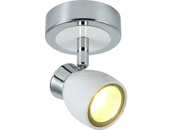 Foco Orientable Para Baño Modelo Chacho Blanco-cromo