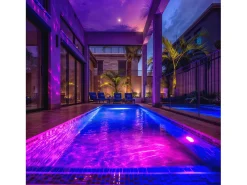 Foco Piscina Superficie LED RGB Sumergible 12V AC IP68 Acero Inoxidable 20W No RGB