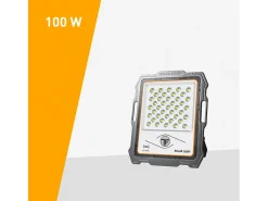 Foco portátil con placa solar de 100W LED 2000 lúmenes teledirigidos Inluminatio M