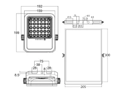 Foco Proyector LED Solar 1100 lm IP65 con Control Remoto Nurda 4000K Blanco Neutro