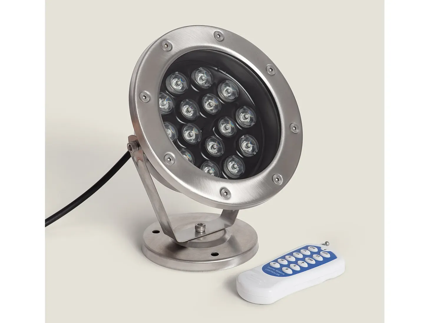 Foco Sumergible LED RGB 15W Superficie 24V DC IP68 RGB