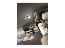 Fog - Aplique de pared con USB y USB-C, LED 3W + G9, Esfera Blanca, 3000K, Cuerpo Orientable, Difusor de Cristal - Perenz - Blanco