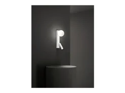 Fog - Aplique de pared con USB y USB-C, LED 3W + G9, Esfera Blanca, 3000K, Cuerpo Orientable, Difusor de Cristal - Perenz - Blanco