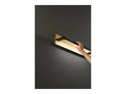 Foglia - Aplique LED de pared de 18 W, CCT 2700K-4000K, L.63 cm, orientable 340°, 1440 lm, IP20 - Perenz - Hoja de oro