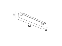 Foglia - Aplique LED de pared de 18 W, CCT 2700K-4000K, L.63 cm, orientable 340°, 1440 lm, IP20 - Perenz - Hoja de oro