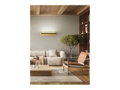 Foglia - Aplique LED de pared de 18 W, CCT 2700K-4000K, L.63 cm, orientable 340°, 1440 lm, IP20 - Perenz - Hoja de oro