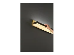 Foglia - Aplique LED de pared de 12 W, CCT 2700K-4000K, L.43 cm, orientable 340°, 960 lm, IP20 - Perenz - Hoja de oro