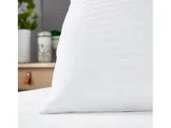 Funda almohada 100% algodón cremallera blanco 150x40 cm antiencogimiento