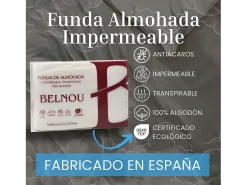 Funda Almohada Infantil Juvenil Transpirable Impermeable Algodón (75 cm)