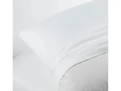 Funda de Almohada Acolchada "Molly" 50x70 cm 100% Algodón Blanco, Lavable a Máquina, Made in Europe
