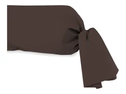Funda de almohada de algodón 57 hilos 45x135 cm LISO castaño