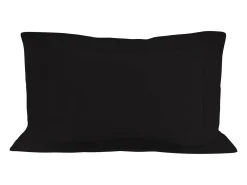 Funda de almohada de algodón 57 hilos 50x70 cm LISO negro