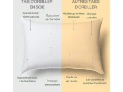 Funda de Almohada en Pura Seda de Morera 70x50 INPHYSIO
