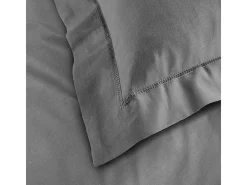 Funda de Almohada "Lina" 63x63cm de Algodón Antracita - Confortable y Certificada Oeko-Tex