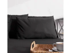 Funda de almohada lisa 50x70 cm ZZZ negro