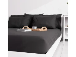 Funda de almohada lisa 63x63 cm ZZZ negro