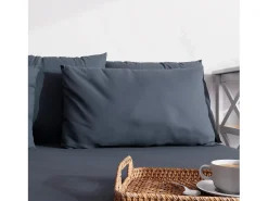 Funda de almohada lisa 63x63 cm ZZZ vaqueros azules