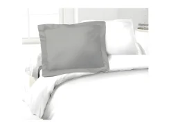 Funda de almohada Lovely Home 100 % algodón Gris claro 50 x 70 cm