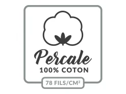 Funda de Almohada "Percaline" 85x185cm en Algodón 100% - Suave y Confortable