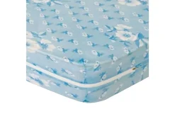Funda de colchón elástica de 150x190x25 cm con cremallera reforzada en color azul Alba