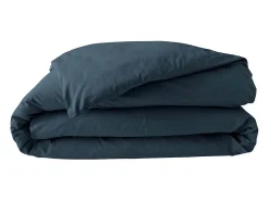 Funda de Edredón Percal Liso 100% Algodón 220x240cm Azul Noche