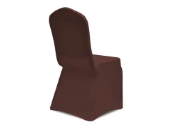 Funda de silla elástica 4 unidades marrón ES590534
