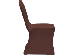 Funda de silla elástica 4 unidades marrón ES590534