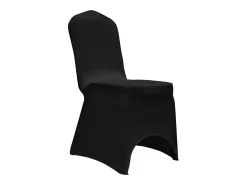 Funda de silla elástica 12 unidades negra ES967522