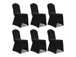 Funda de silla elástica 12 unidades negra ES967522