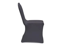 Funda de silla elástica 6 unidades gris antracita ES535427